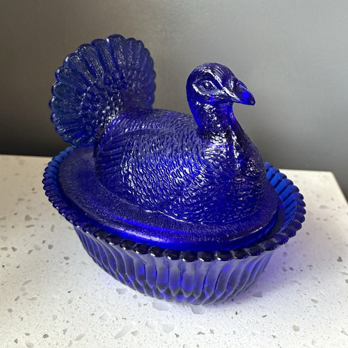Rare vintage cobalt glass - cobalt,